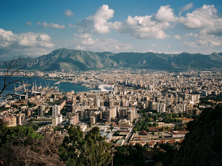 Palermo, the city view from Monte Gallo